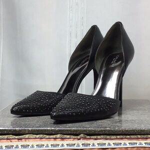 Coach Black Studded Pointed-Toe Heels